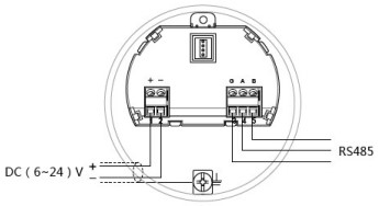 80G雷達(dá)料位計(jì)24V RS485/Modbus接線圖